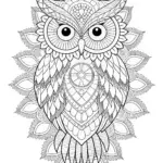 Mandala Owl Coloring Page