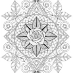 Mandala Rose Coloring Page