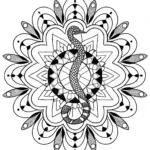 Mandala Serpent Harmony Coloring Page