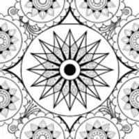 Mandala Sunburst Coloring Page