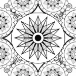 Mandala Sunburst Coloring Page