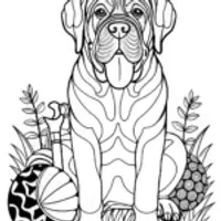 Gentle Giant: A Mastiff Coloring Page