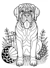 Gentle Giant: A Mastiff Coloring Page