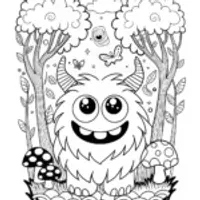 Milo the Friendly Monster Coloring Page