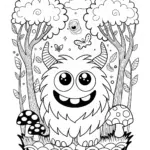 Milo the Friendly Monster Coloring Page