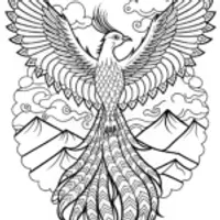 Lugia Takes Flight Over Mountains Coloring Page