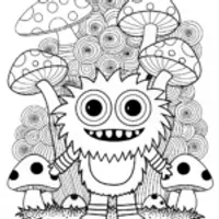 Monster Coloring Page: Bobo the Friendly Beast