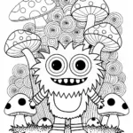 Monster Coloring Page: Bobo the Friendly Beast