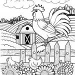 Morning Rooster on the Fence