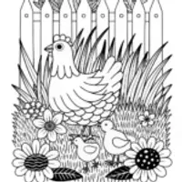 Mother Hen and Chick’s Garden Stroll