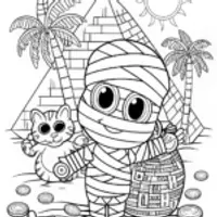 Mummy Coloring Page