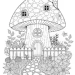 Mushroom Cottage Coloring Adventure