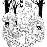 Magical Mushroom Forest Picnic