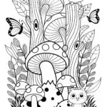Forest Mushrooms Coloring Adventure