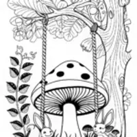 Mushroom Wonderland Swing