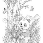 Panda’s Peaceful Moments Coloring Page