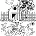 Friendly Pig Coloring Page