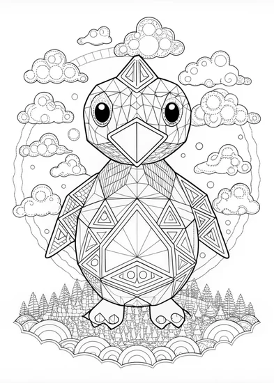 A coloring page of Birdie Adventure Coloring Page