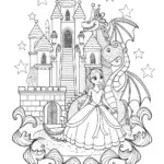 Princess and Her Loyal Dragon in Enchanted Castle