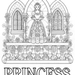 Princess on the Royal Balcony Coloring Page