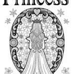 Princess With Magic Mirror Coloring Page