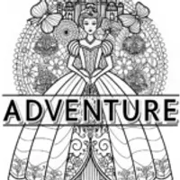 Princess with Ornate Fan: A Coloring Adventure