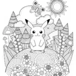 Pikachu’s Cheerful Coloring Adventure
