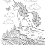 Majestic Unicorn in an Enchanted Meadow