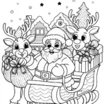 Sven the Reindeer in the Winter Forest