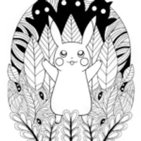 Pikachu Joyful Coloring Page