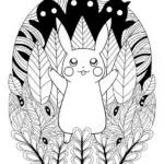 Pikachu Joyful Coloring Page