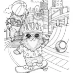 Skateboarding Fluffy Cat Adventure