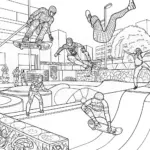 Swinging Through the City: Spider-Man Coloring Page