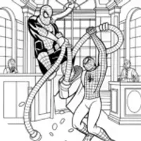 Spider-Man vs. Doctor Octopus Coloring Page