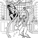 Spider-Man vs. Doctor Octopus Coloring Page