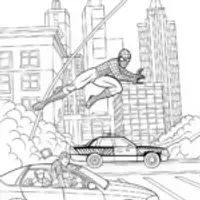 Spider-Man Leaps Through the City