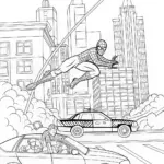 Spider-Man Leaps Through the City