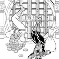 Spiderman fighting Shocker