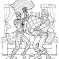 Spiderman’s Dynamic Pose Coloring Page