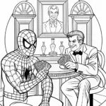 Spider-Man at the Casino Coloring Page