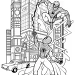 Spider-Man in Action: City Swing Coloring Page