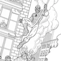 Spider-Man Leaping Through the City