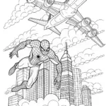 Spider-Man Swings Through the City Skyline