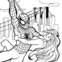 Spider-Man and Spider-Woman on the Bridge Adventure