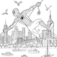 Spiderman over the Hudson River