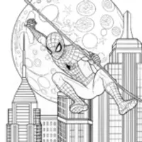 Spider-Man under the moon