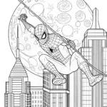 Spider-Man under the moon