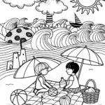 Beachside Bliss: Color the Sunrise Journey