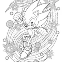 Sonic the Hedgehog Fierce Stance Coloring Page