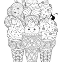 Ice Cream Cone Coloring Fun